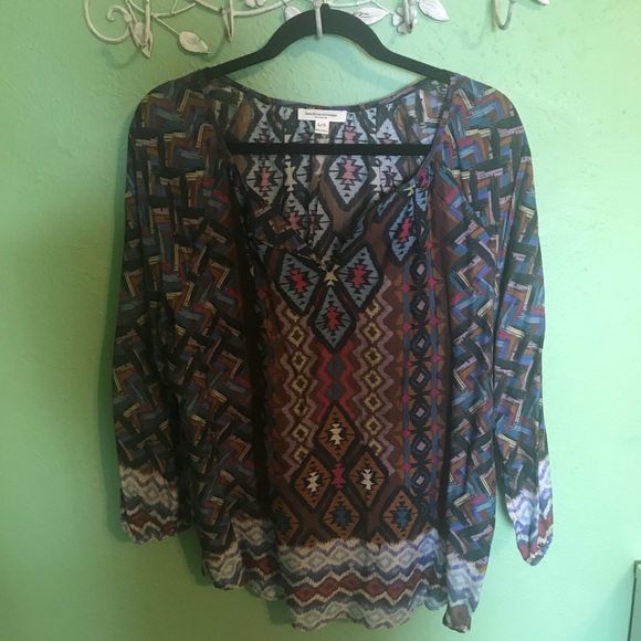Beachlunchlounge tunic style multi colored in size Large - Picture 1 of 3